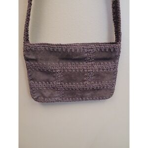 Western core NINE WEST Brown Patchwork Suede Leather Shoulder Bag Purse